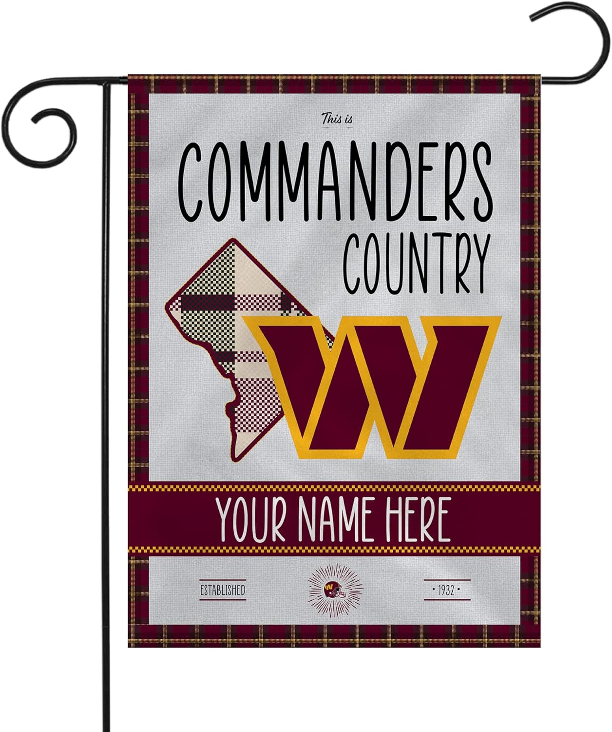 Washington Commanders Flag 12x18 inches / 28x40 inches NFL Washington Redskins Garden Banner Flags -100% polyester