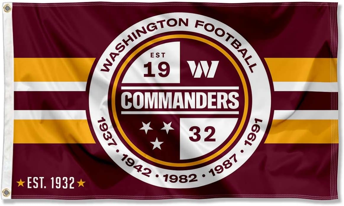 Washington Commanders Flag-3x5FT -100% polyester NFL Washington Redskins Banner Washington Champions Flags