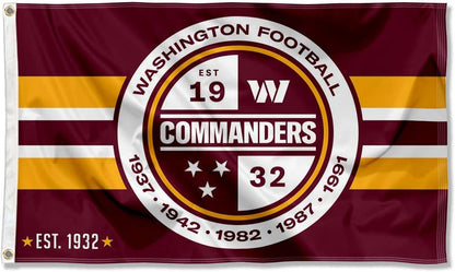 Washington Commanders Flag-3x5FT -100% polyester NFL Washington Redskins Banner Washington Champions Flags