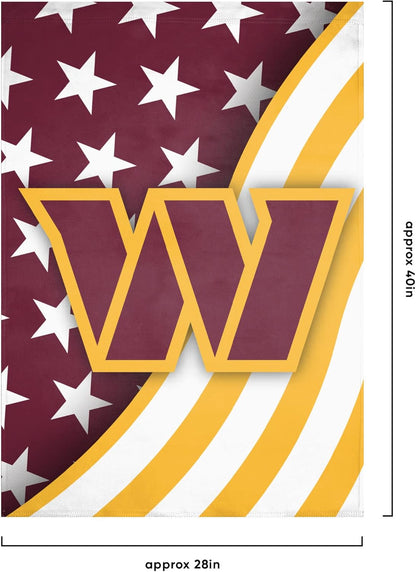 Washington Commanders Flag 12x18 inches / 28x40 inches NFL Washington Redskins Garden Banner Flags -100% polyester