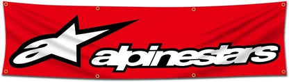 Alpinestars Flag-2x8 Ft Banner -100% polyester-8 Metal Grommets
