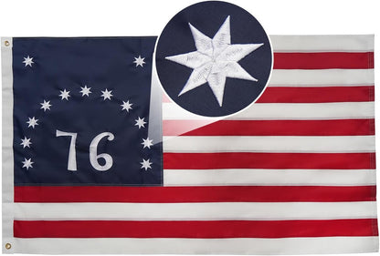 1776 Bennington Flag 3x5FT Betsy Ross Flags 13 Colonies US 76 American Flag
