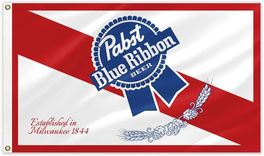 Pabst Blue Ribbon -3x5Ft Banner Of Blue Ribbon -100% polyester