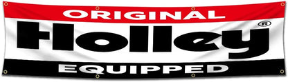 Holley Flag -2x8Ft -Holley Performance Banner Flag-100% polyester Holley Equipped