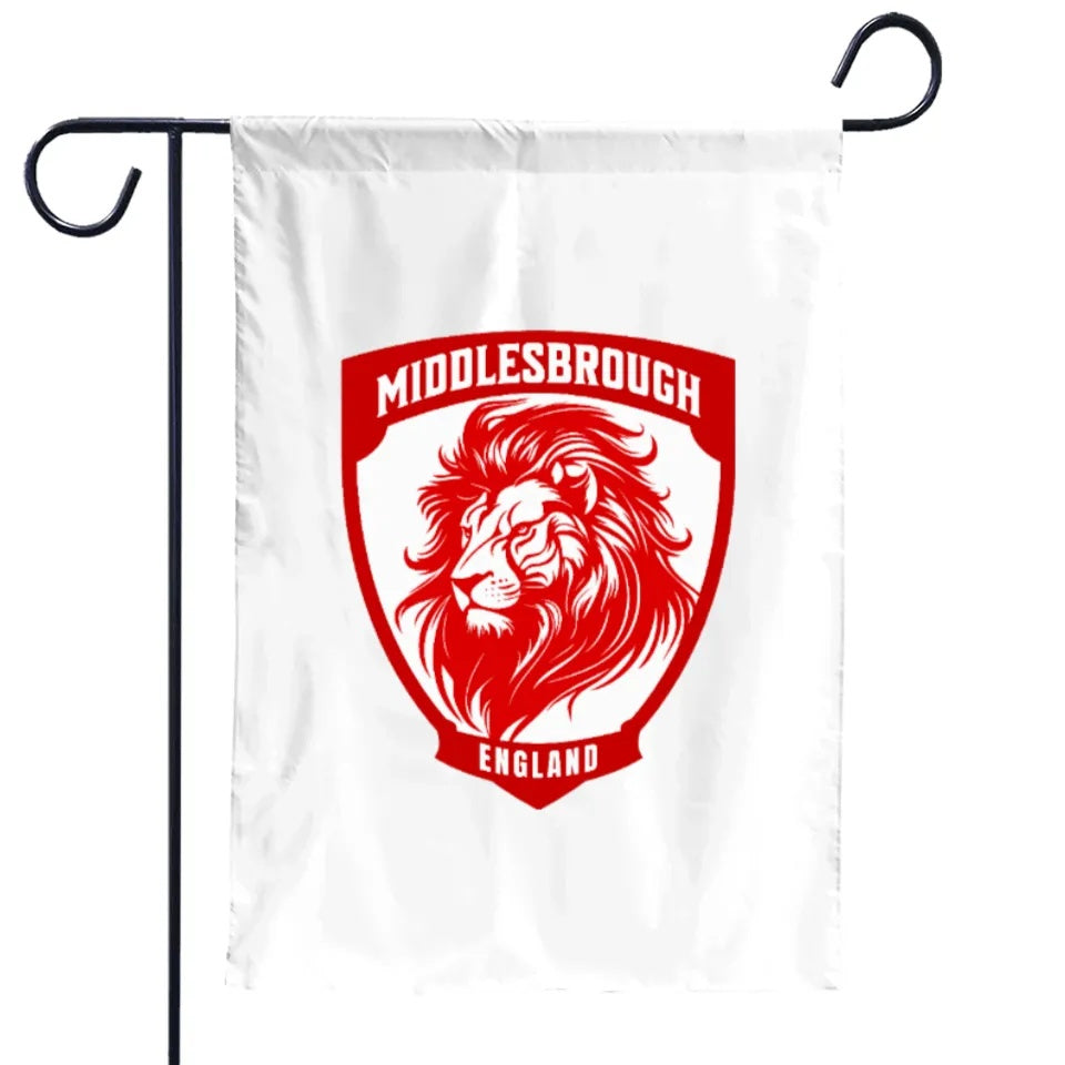 Middlesbrough Football Club Flag Garden Banner BORO Middlesbrough F.C. Flags -100% polyester 12x18 inches / 28x40 inch