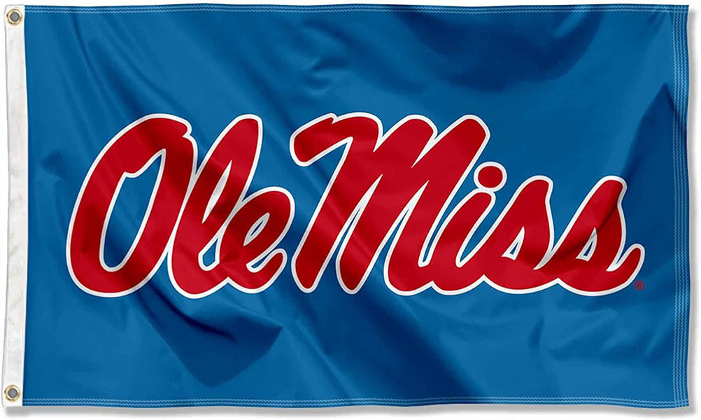 NCAA University of Mississippi Flag- 3' x 5' -Ole Miss Rebels  UM Banner Flag -100% polyester
