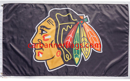 Chicago Blackhawks Flag-3x5Ft NHL Blackhawks Banner-100% polyester