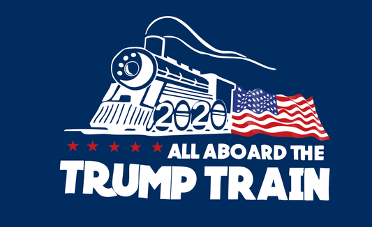 Trump Train Flag -3X5 ft  - Trump Flag Banner