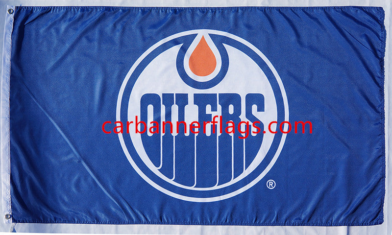 Edmonton Oilers Flag-3x5FT NHL Oilers Banner-100% polyester