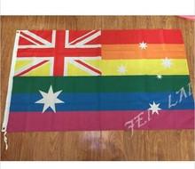 Gay Pride Australian Flag ,100% polyster 90*150 CM flag,rainbow banner