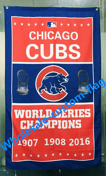Chicago Cubs Flag-3x5Ft MLB Cubs Banner-100% polyester