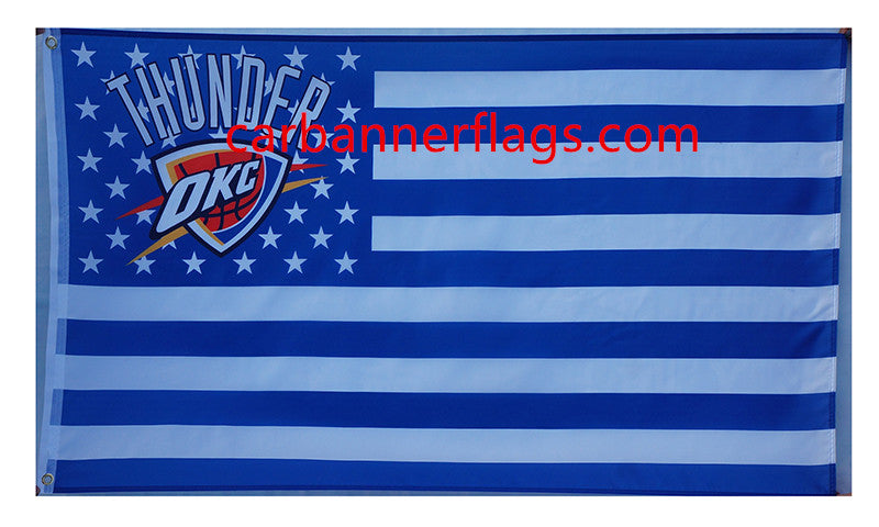 Oklahoma City Thunder Flag-3x5FT NBA Thunder Banner-100% polyester