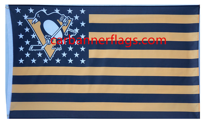 Pittsburgh Penguins Flag-3x5Ft Penguins Banner-100% polyester