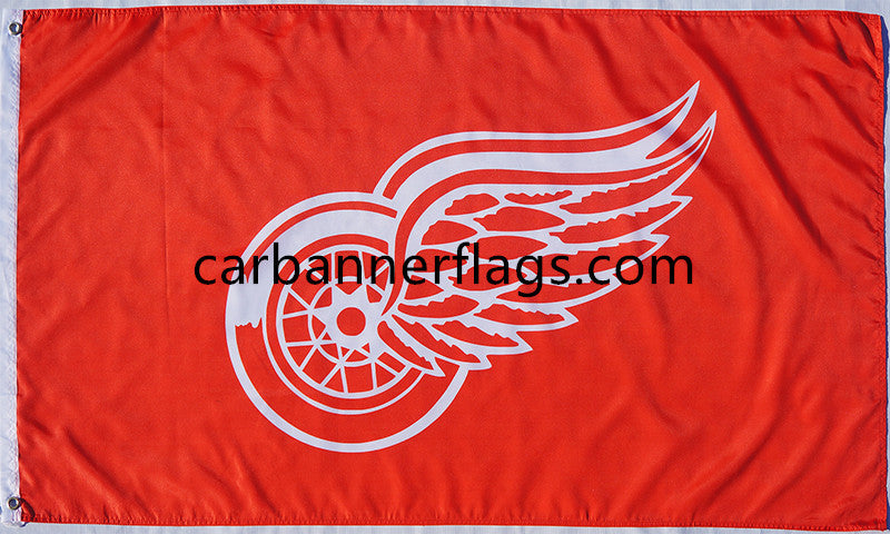 Detroit Red Wings Flag-3x5ft NHL Red Wings Banner-100% polyester -striped - champions