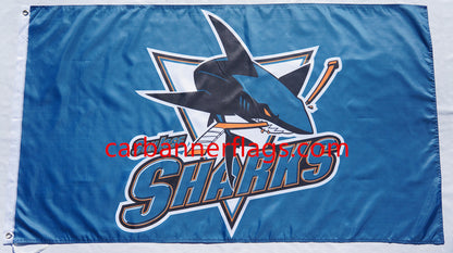 San Jose Sharks Flag-3x5FT NHL Sharks Banner-100% polyester