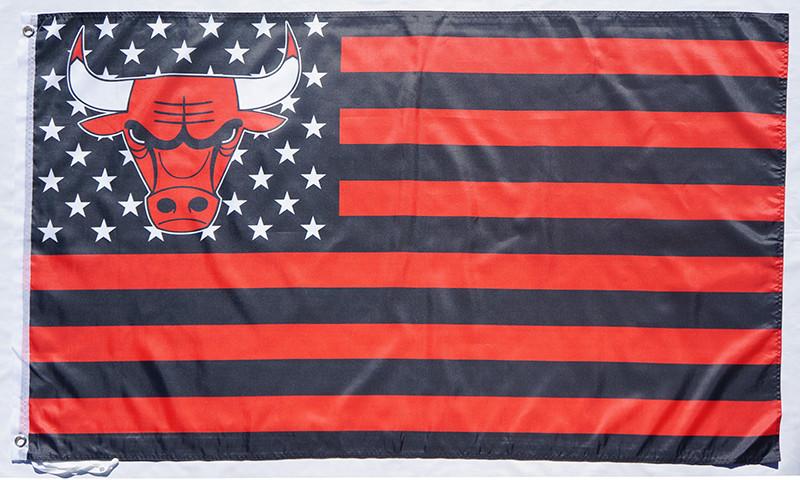 Chicago Bulls Flag-3x5 NBA Bulls Banner-100% polyester