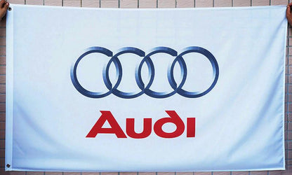 Audi Flag-3x5 FT-100% polyester-Quattro Banner-Checkered