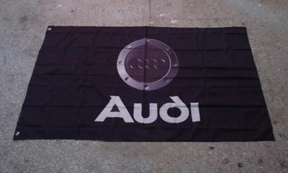 Audi Flag-3x5 FT-100% polyester-Quattro Banner-Checkered