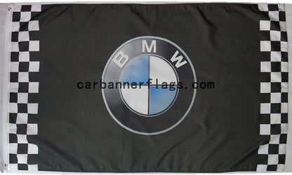 BMW flag for car racing-3x5 FT-100% polyester Banner- 2 Metal Grommets