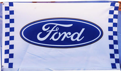 Ford Flag-3x5ft Digital Printing 100% Polyester-Checkered Banner-for Saleen-Mustang-Shelby-Cobra-Cortina