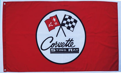 Chevrolet Corvette Flag-3x5 Checkered Banner-Metal Grommets
