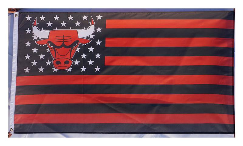 Chicago Bulls Flag-3x5 NBA Bulls Banner-100% polyester