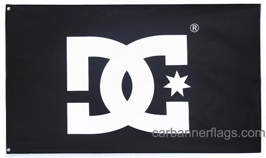 DC Dcshoecouse Flag-3x5 FT-Black-100% polyester-2 Metal Grommets Banner-Black