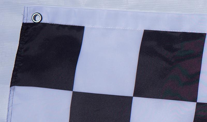 Kawasaki Checkered Flag-3x5 FT-100% polyester Banner