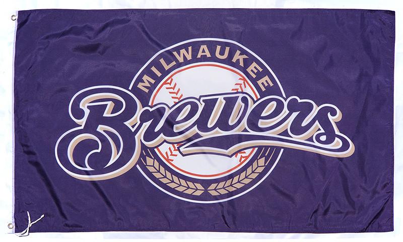 Milwaukee Brewers Flag-3x5ft MLB Brewers Banner-100% polyester