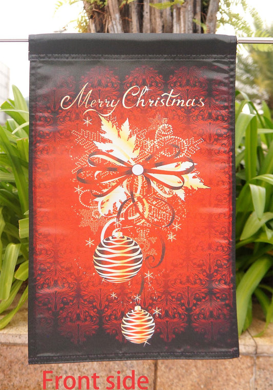 Traditional Merry Christmas Home Garden Flag - "12.5 x 18" "28 x 40" Inches