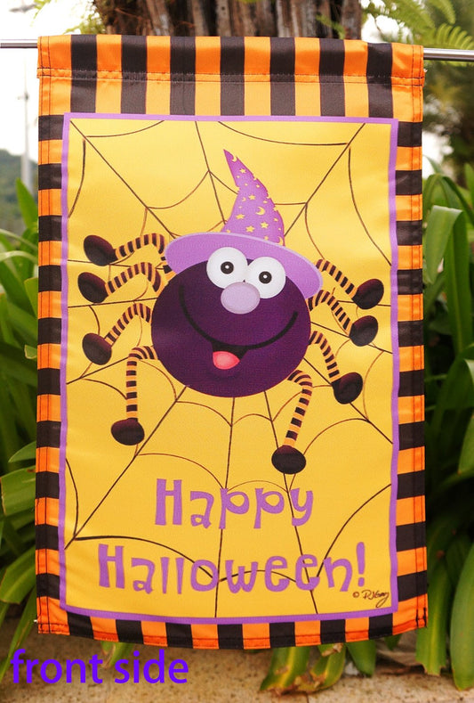 Spider Halloween Garden Flag Witch Hat Spooky 12.5 x 18 Briarwood Lane"12.5 x 18" "28 x 40" Inches