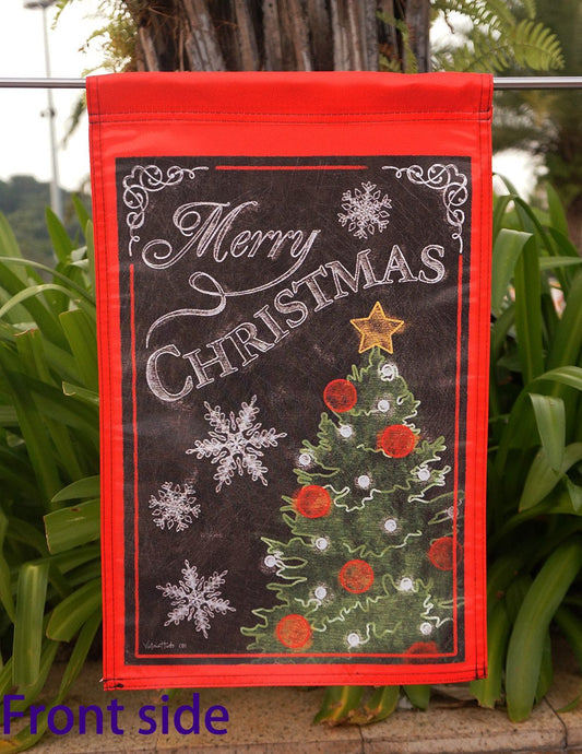 Merry Christmas Tree - Merry Christmas -Decorative Flag"12.5 x 18" "28 x 40" Inches
