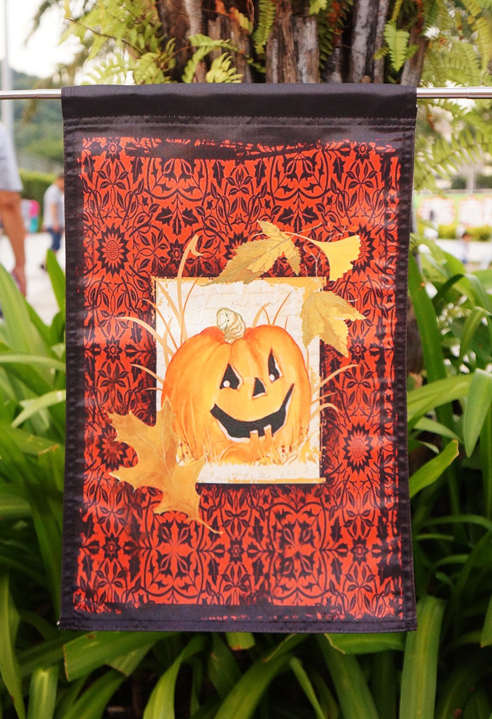 Garden Flag Happy Halloween With Magic Pumpkin Outdoors Flags Of Double Sided Waterproof And Fade Resistant Printed banners- "18