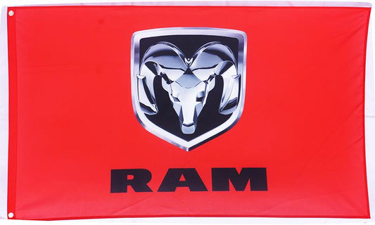 Dodge RAM Flag for car racing-3x5 FT-100% polyester Banner-Red