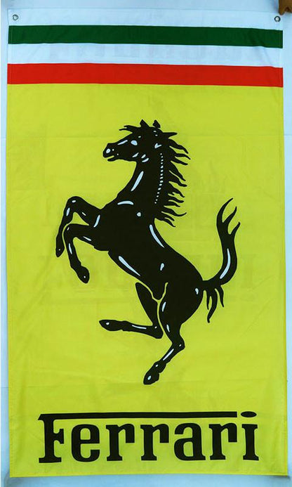 Ferrari checkered Flag for car racing-3x5 FT-100% polyester Banner