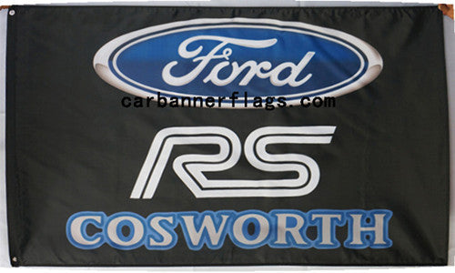 Ford Team RS Flag-3x5ft Digital Printing 100% Polyester Ford Cosworth RS banner