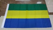 Gabon national flag,100% polyster,90*150CM, The Gabonese Republic banner