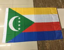 Comoros National flag Comoros Country banner 100% polyster 90*150CM the Federal and Islamic Republic of the Comoros flags