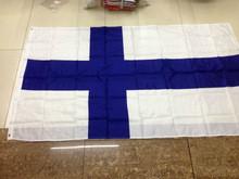Republic of Finland national flag,100% polyster ,90*150CM, Finland banner