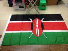 Kenya national flag,100% polyster ,90*150CM, The Republic of Kenya banners , Kenya country flag