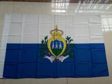 San Marino national flag, polyster Republic of San Marino banners,90*150CM