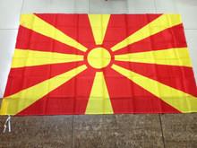 Macedonia national flag,100% polyster,90*150CM, Republic of Macedonia banner