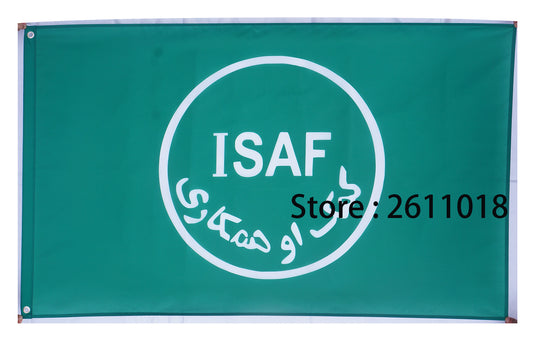 ISAF flag International Security Assistance Force Banner flags -3x5 FT Banner-100% polyester-2 Metal Grommets