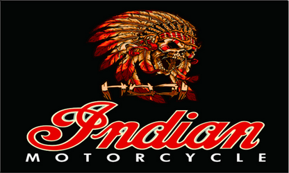 Indian motorcycles Flag-3x5 FT-100% polyester Banner-Red-Yellow
