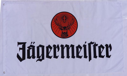 Jagermeister Flag-3x5 FT-100% polyester Banner-Red-White