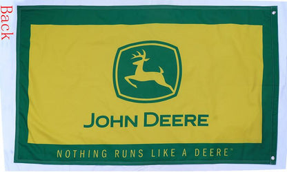 John deere flag-3x5 FT-100% polyester-Banner-one sided & 2 sided