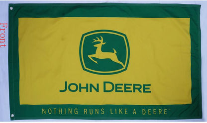 John deere flag-3x5 FT-100% polyester-Banner-one sided & 2 sided