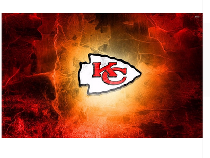 Kansas City Chiefs Flag-3x5 FT NFL Chiefs Banner-100% polyester-2 Metal Grommets