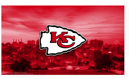 Kansas City Chiefs Flag-3x5 FT NFL Chiefs Banner-100% polyester-2 Metal Grommets
