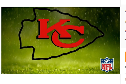 Kansas City Chiefs Flag-3x5 FT NFL Chiefs Banner-100% polyester-2 Metal Grommets